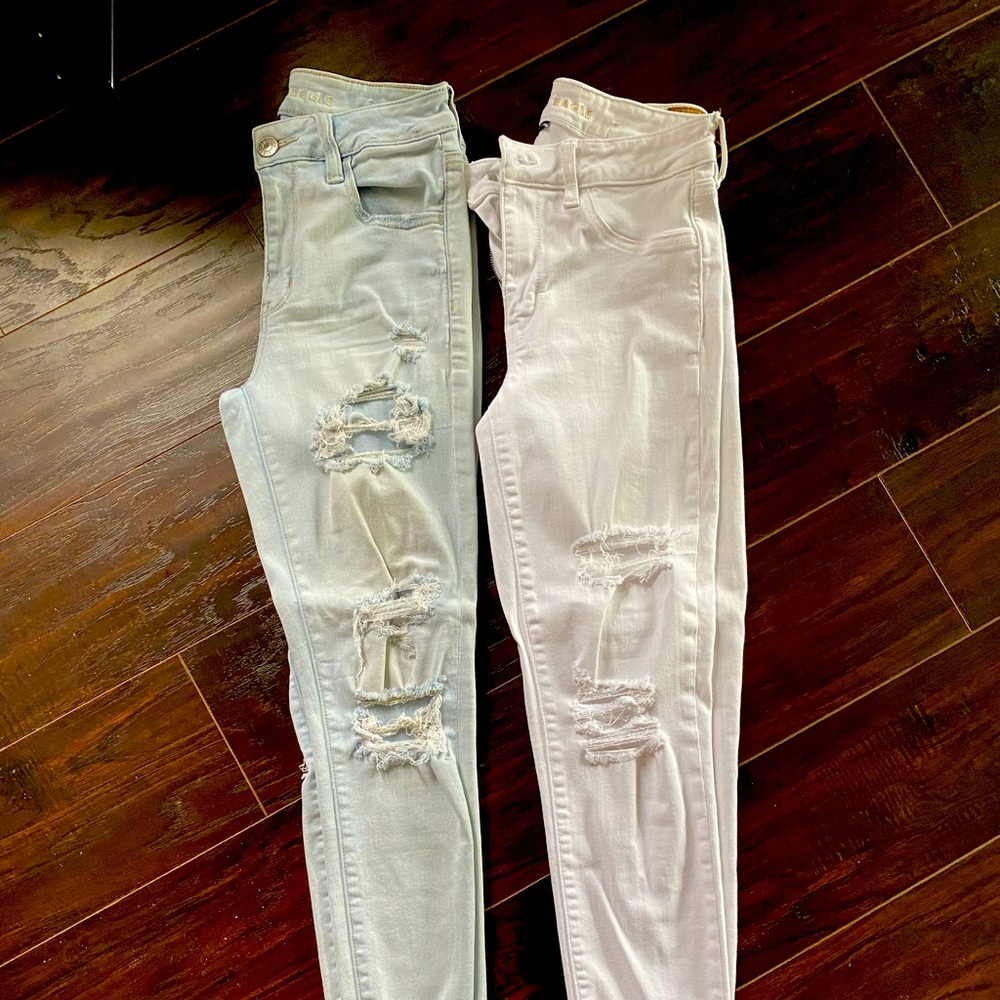 AE Next level stretch size 8 jeans, two pairs available @20$ each